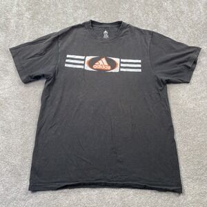 Vintage 90's Adidas Tag Logo Print T-Shirt Short Sleeves Men's Size XL Black